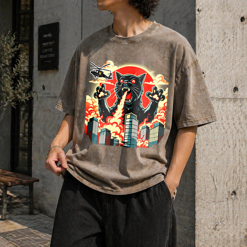 Funny Catzilla Cat Japanese Art For 0714d 818 Vintage product image 3