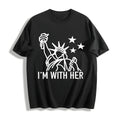 Statue Of Liberty : I'm With Her 4th Of July Cotton T-Shirt product image 1