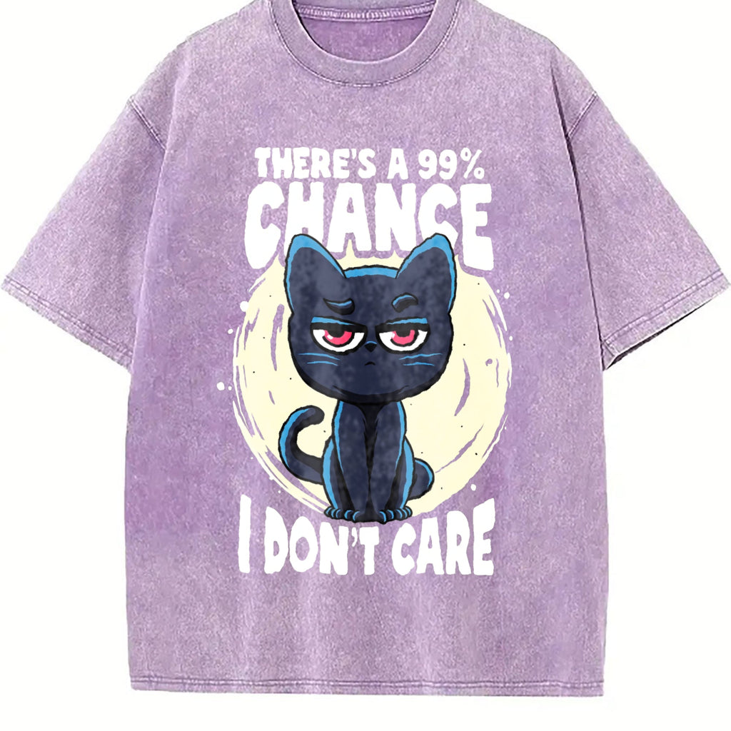 Funny 99 Chance I Don't Care Vintage Washed T-Shirt product image 6