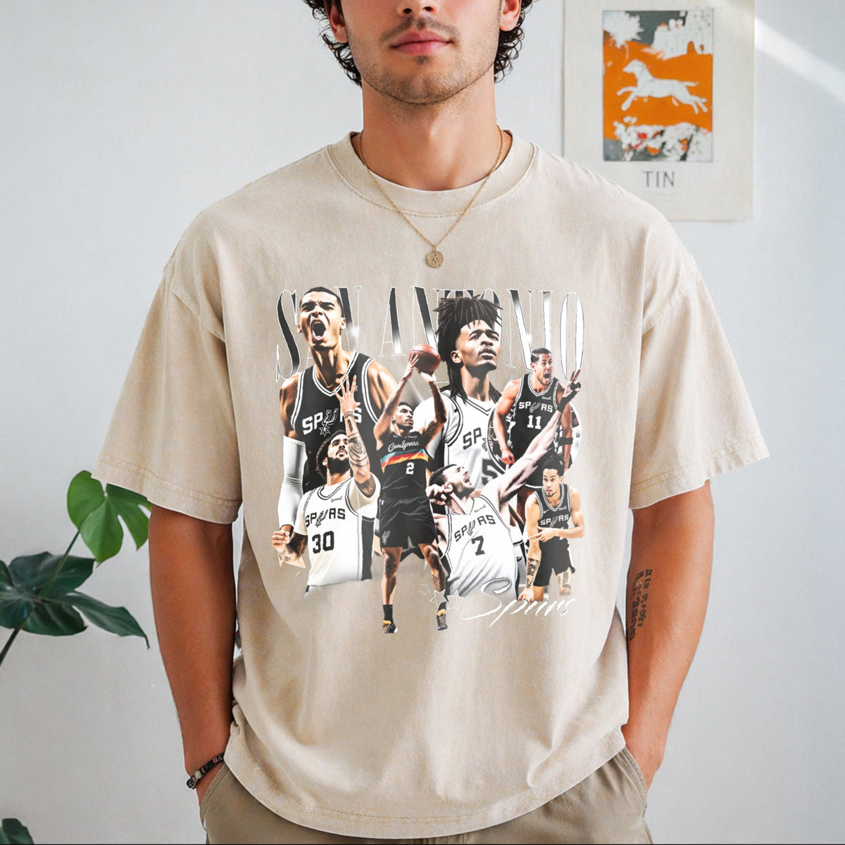 Wembanyama Castle Harper Kornet Vintage Washed T-Shirt product image 1