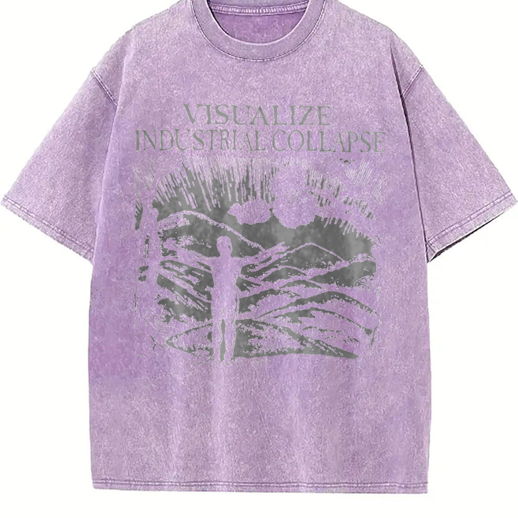 Visualize Industrial Collapse Vintage Washed T-Shirt product image 6