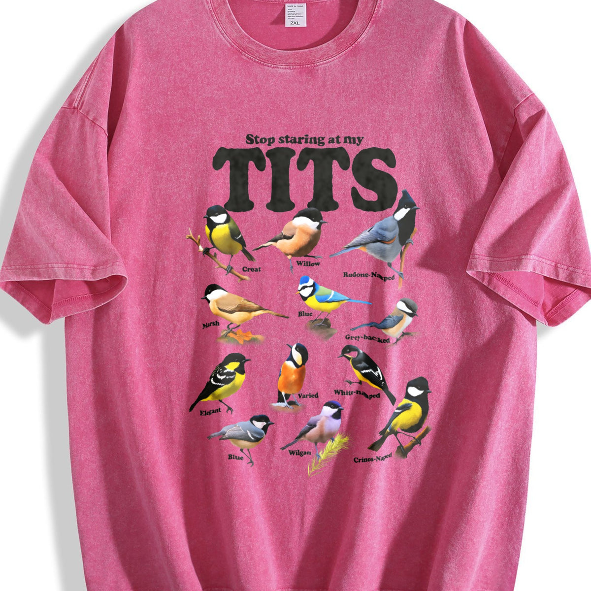 Tit Birds 90s Vintage Washed T-Shirt product image 7