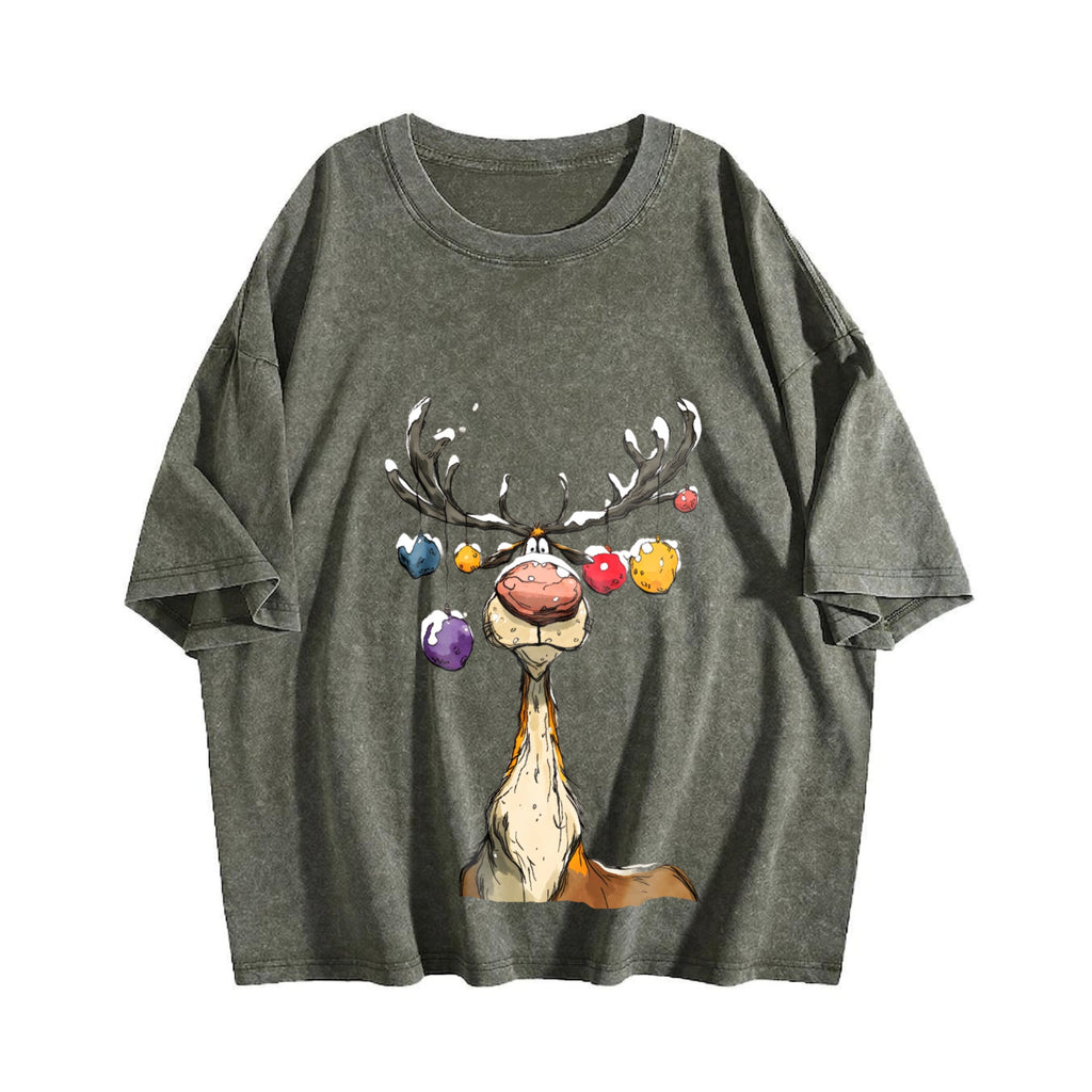 Reindeer Vintage Washed T-Shirt product image 4