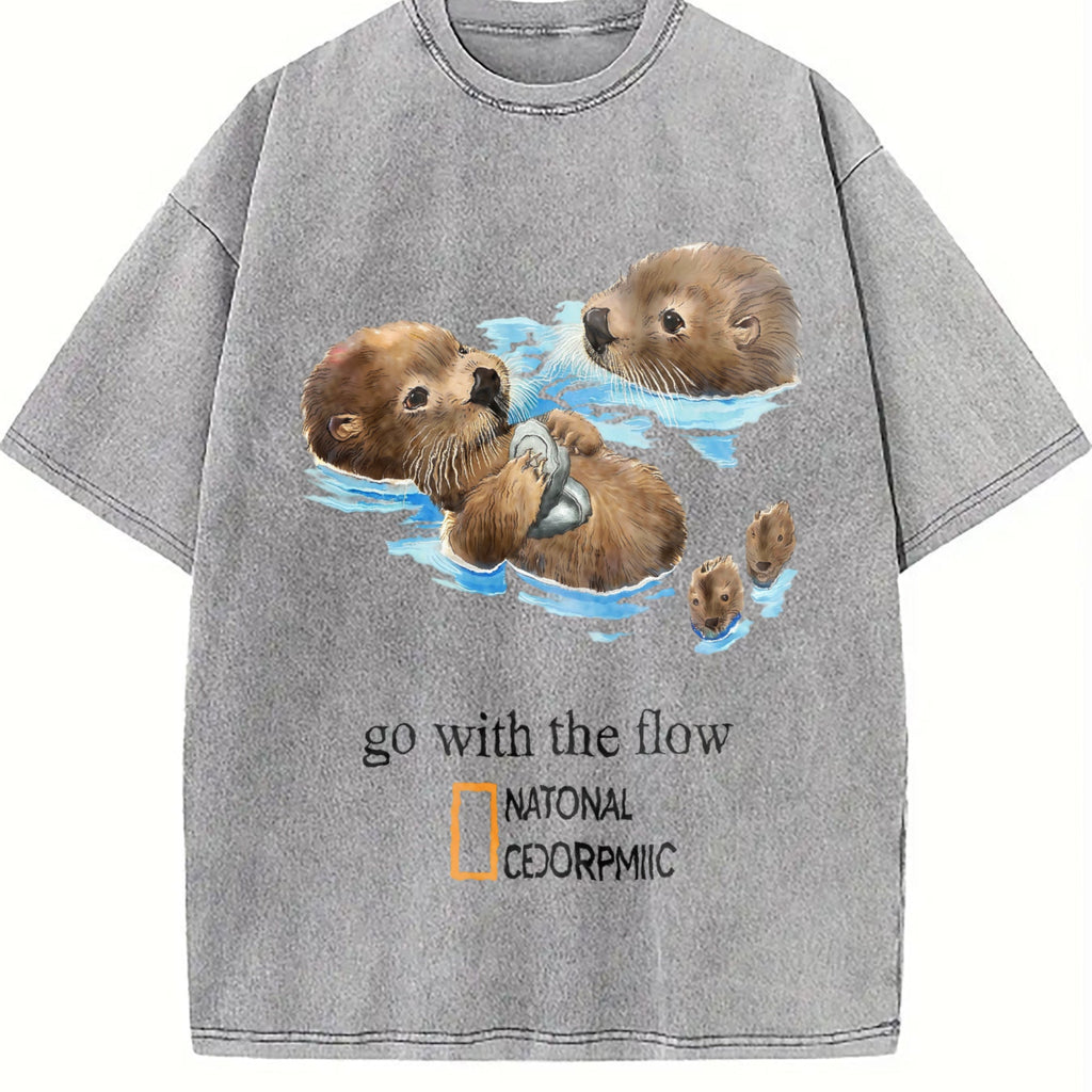 Otter Go With The Flow Vintage Washed T-Shirt product image 5