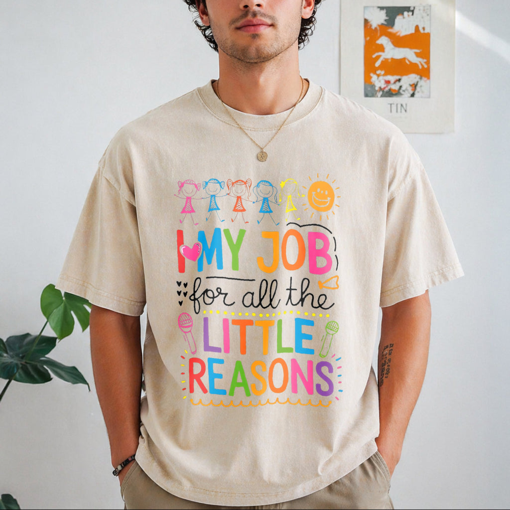 Preschool Teacher With Quote Vintage Washed T-Shirt product image 8