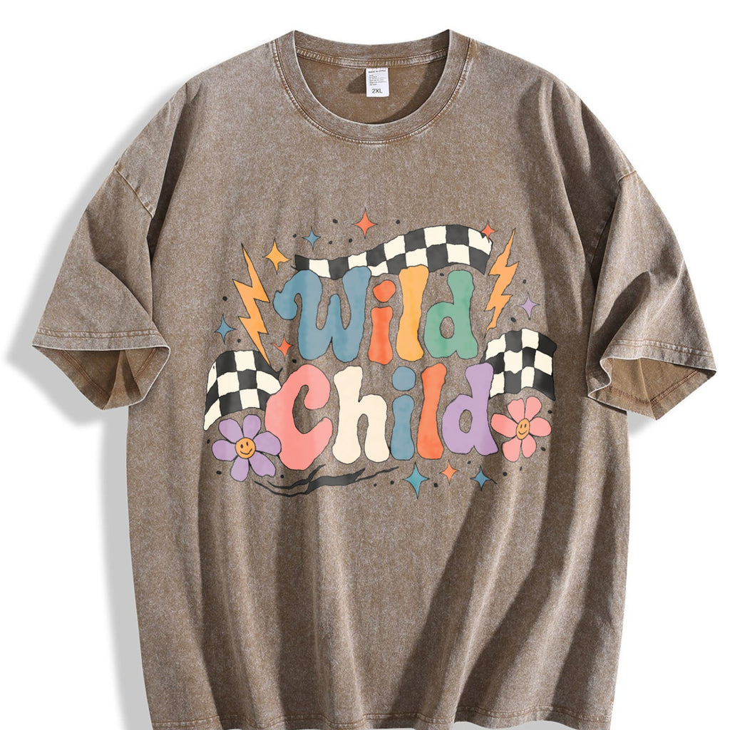 Wild Child - Toddler Groovy Checkered Racing Vintage Washed product image 3