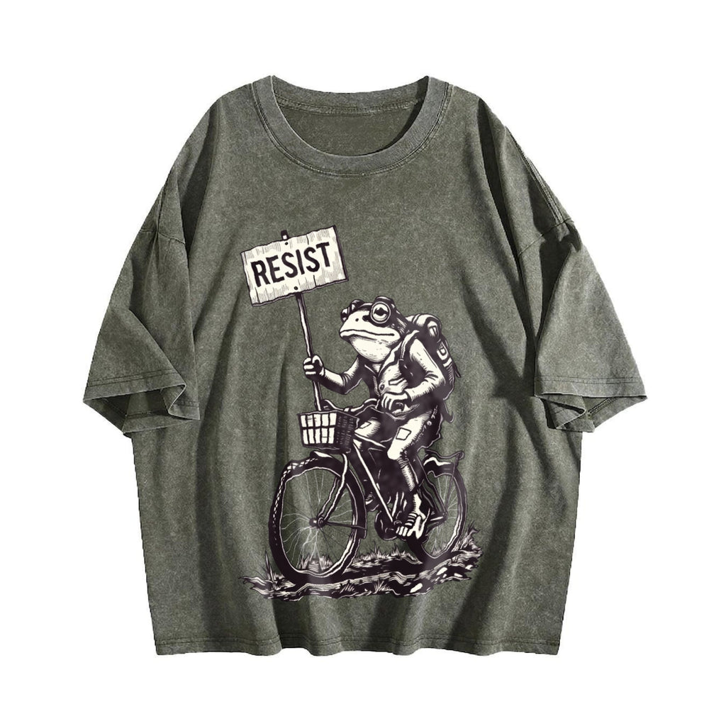 Resist Traveler Frog Vintage Washed T-Shirt product image 4