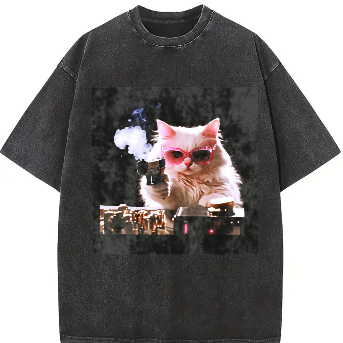 Cute Cat - Funny Kitten Vintage Washed T-Shirt product image 2