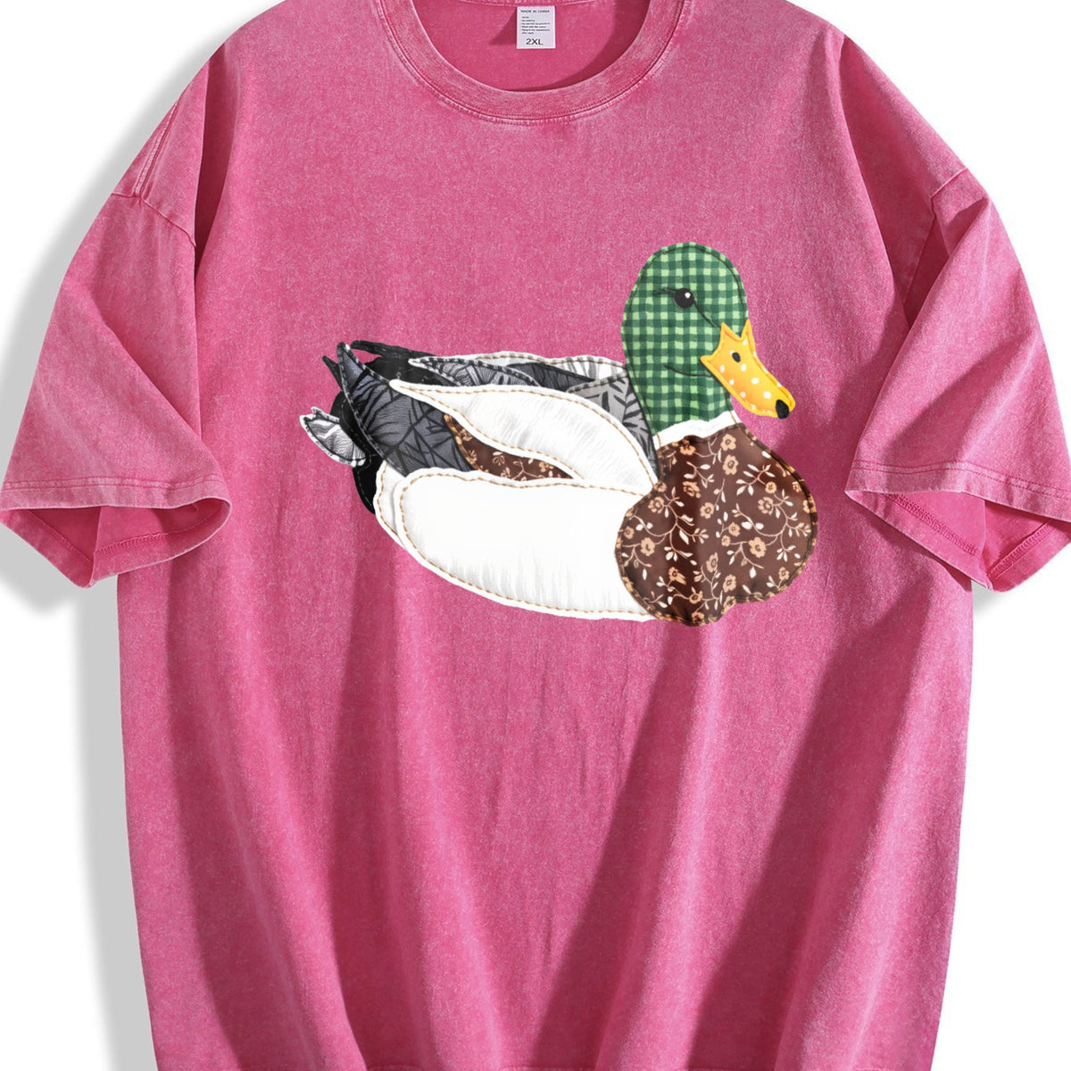 Patchwork Mallard Duck Vintage Washed T-Shirt product image 7