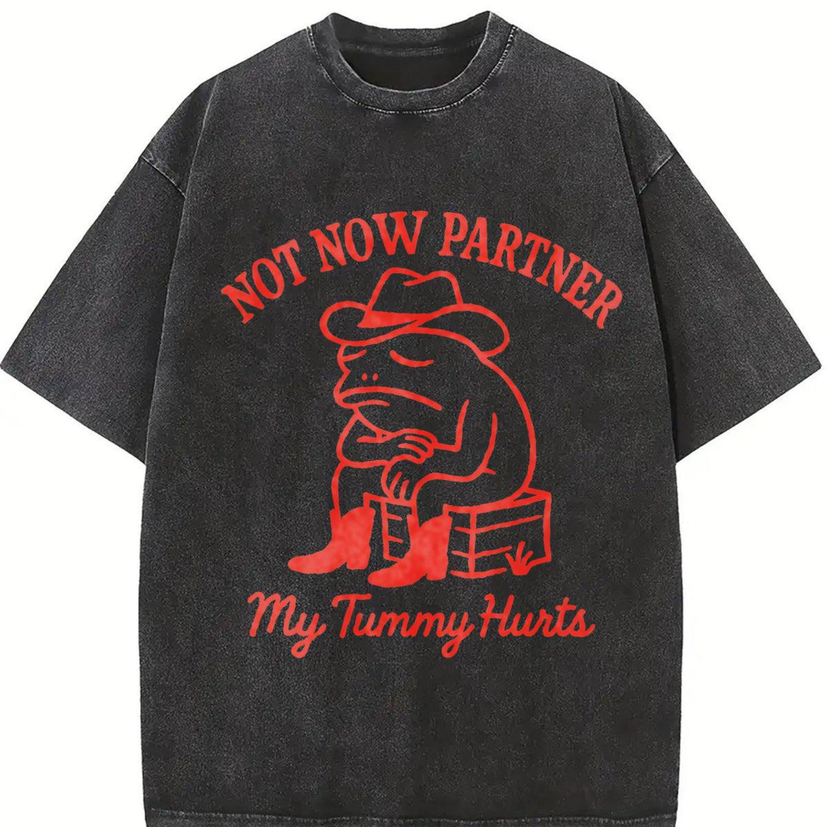 Not Now Partner My Tummy Hurts Vintage Washed T-Shirt product image 2