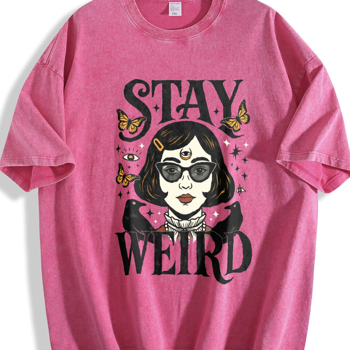 Stay Weird Witchy Girl Vintage Washed T-Shirt product image 7