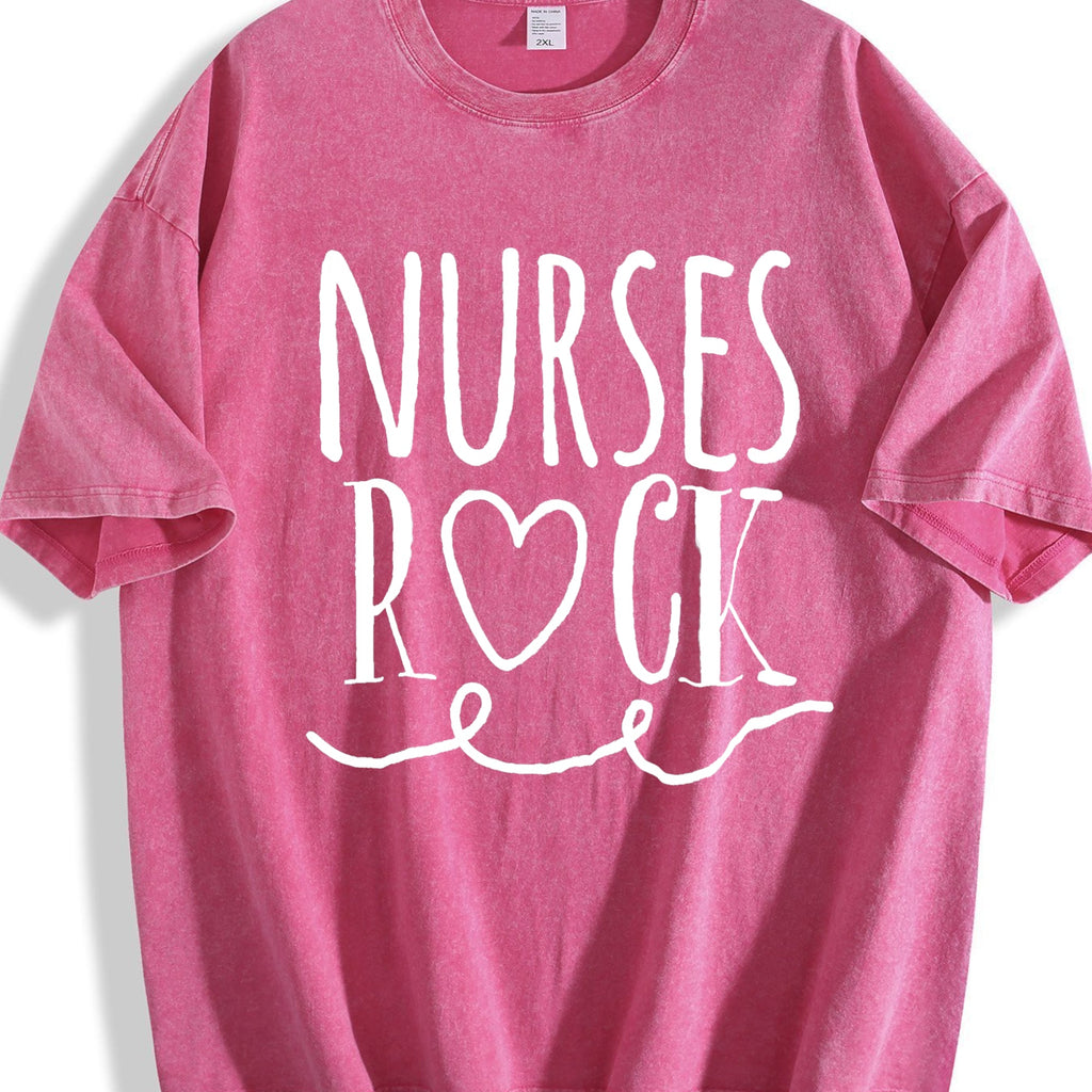Nurses Rock Nursing School Graduation Vintage Washed T-Shirt product image 7