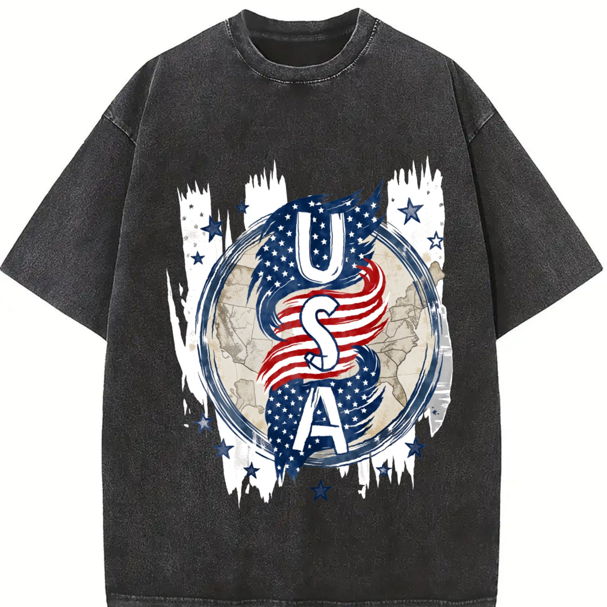 Explorer Statement With Vertical USA Flag And Grunge product image 2