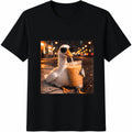 Cool Duck Drinking Iced Coffee Cotton T-Shirt product image 1
