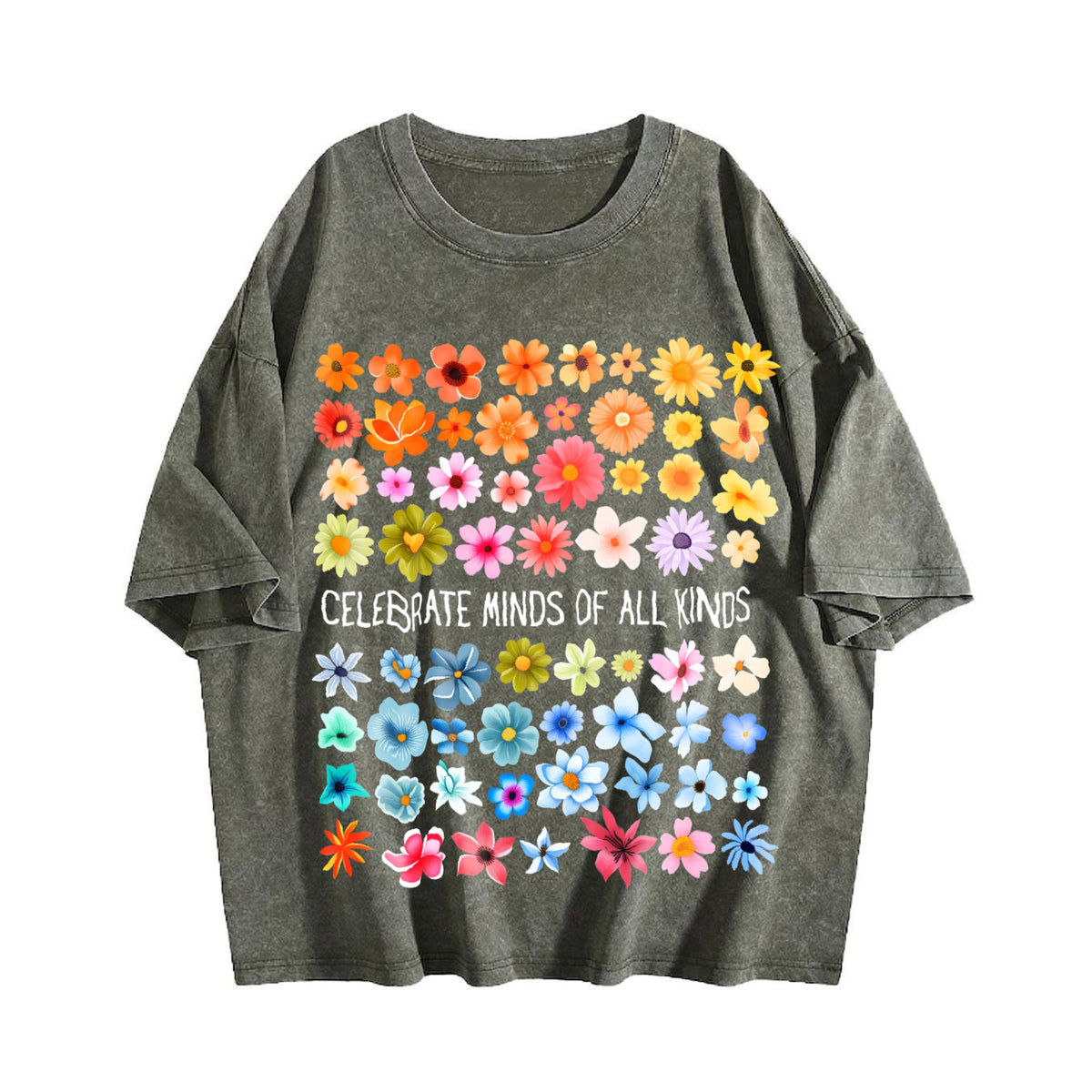 Celebrate Minds Of All Kinds Vintage Washed T-Shirt product image 4