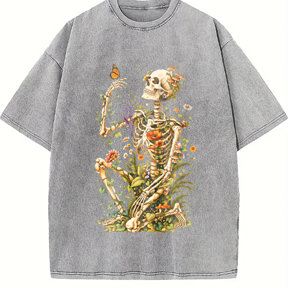 Botanical Skeleton Vintage Washed T-Shirt product image 5