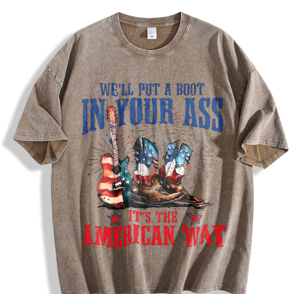 It's The American Way Cowboy Boot Guitar Vintage Washed product image 3