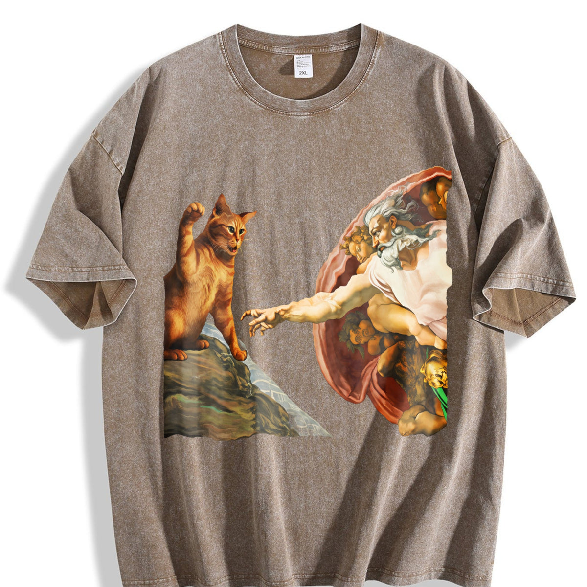 Creation Of Cat Vintage Washed T-Shirt product image 3