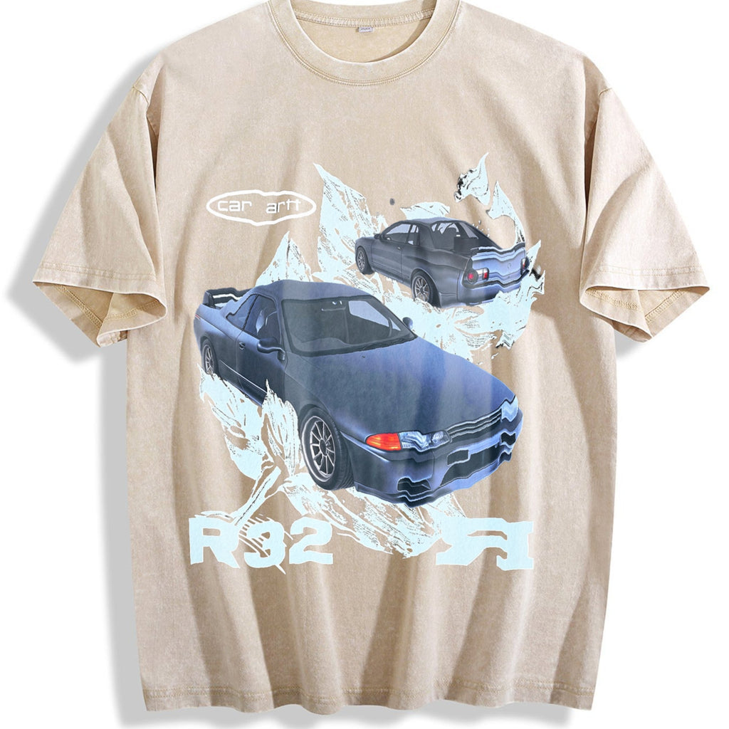 R32 Car Art Vintage Washed T-Shirt product image 1