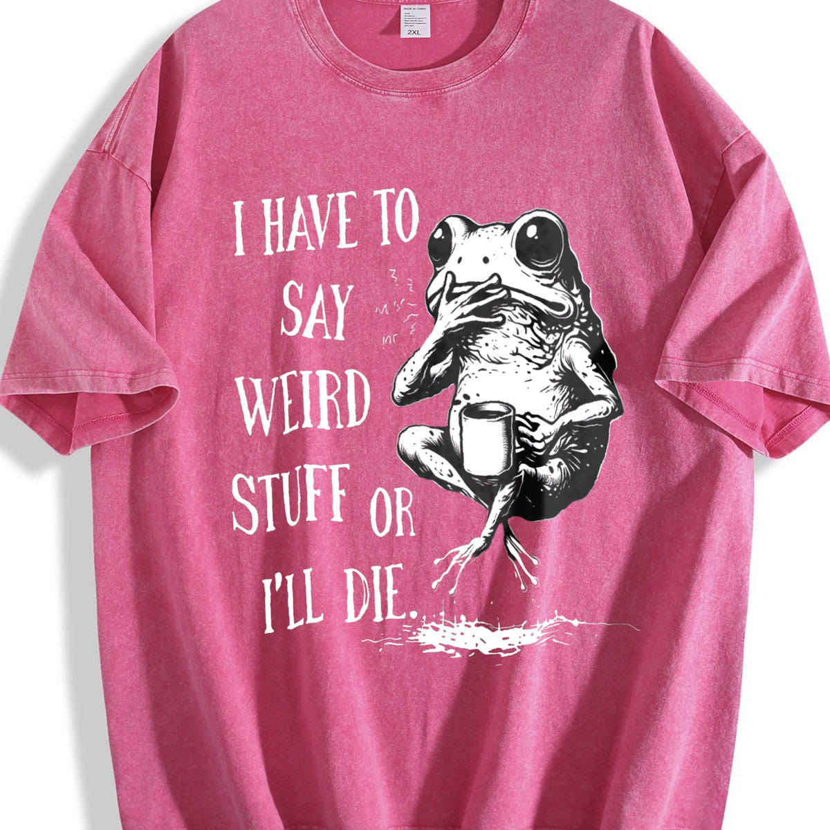 I Have To Say Weird Stuff Or I'll Die Frog Y2K Boxy Vintage product image 7