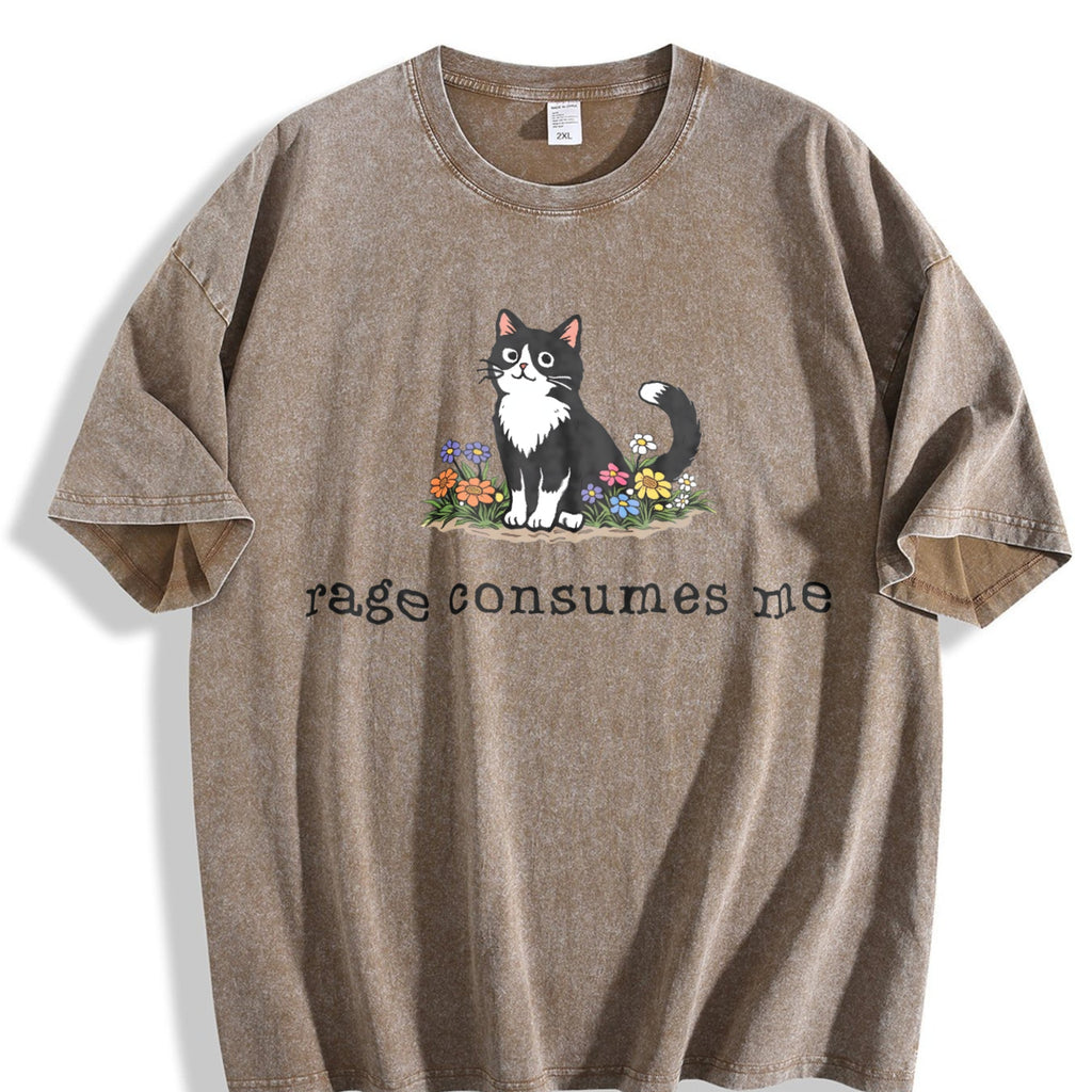 Funny Cat Meme Vintage Washed T-Shirt product image 3