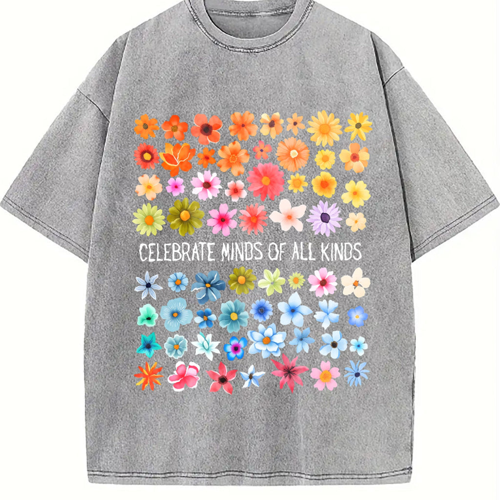 Celebrate Minds Of All Kinds Vintage Washed T-Shirt product image 5
