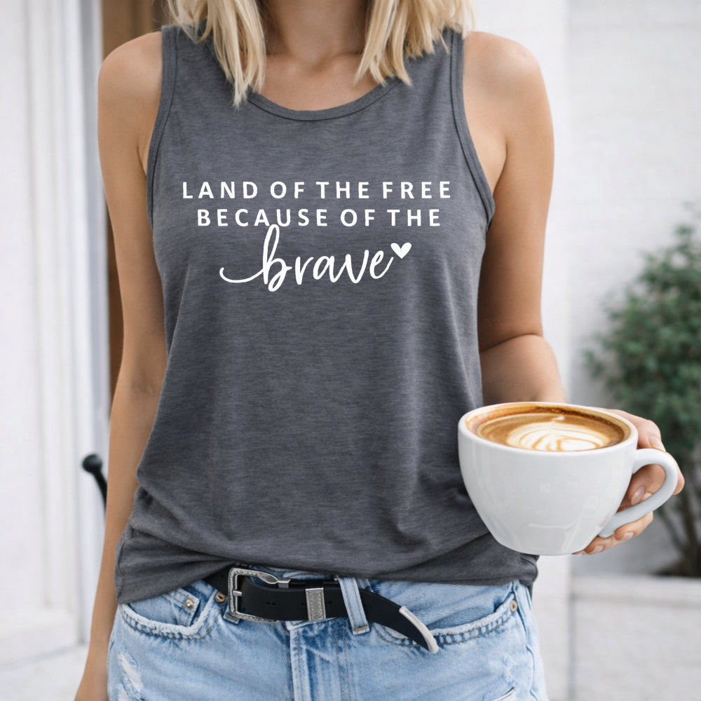 Land Of The Free Patriotic : 4th Of July Women's Tank Top