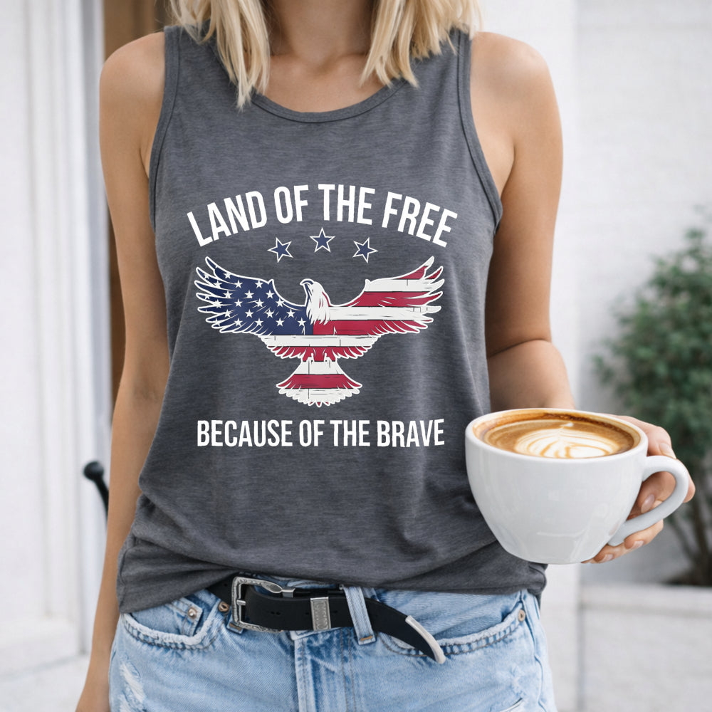 Land Of The Free Because Of The Brave Women's Tank Top