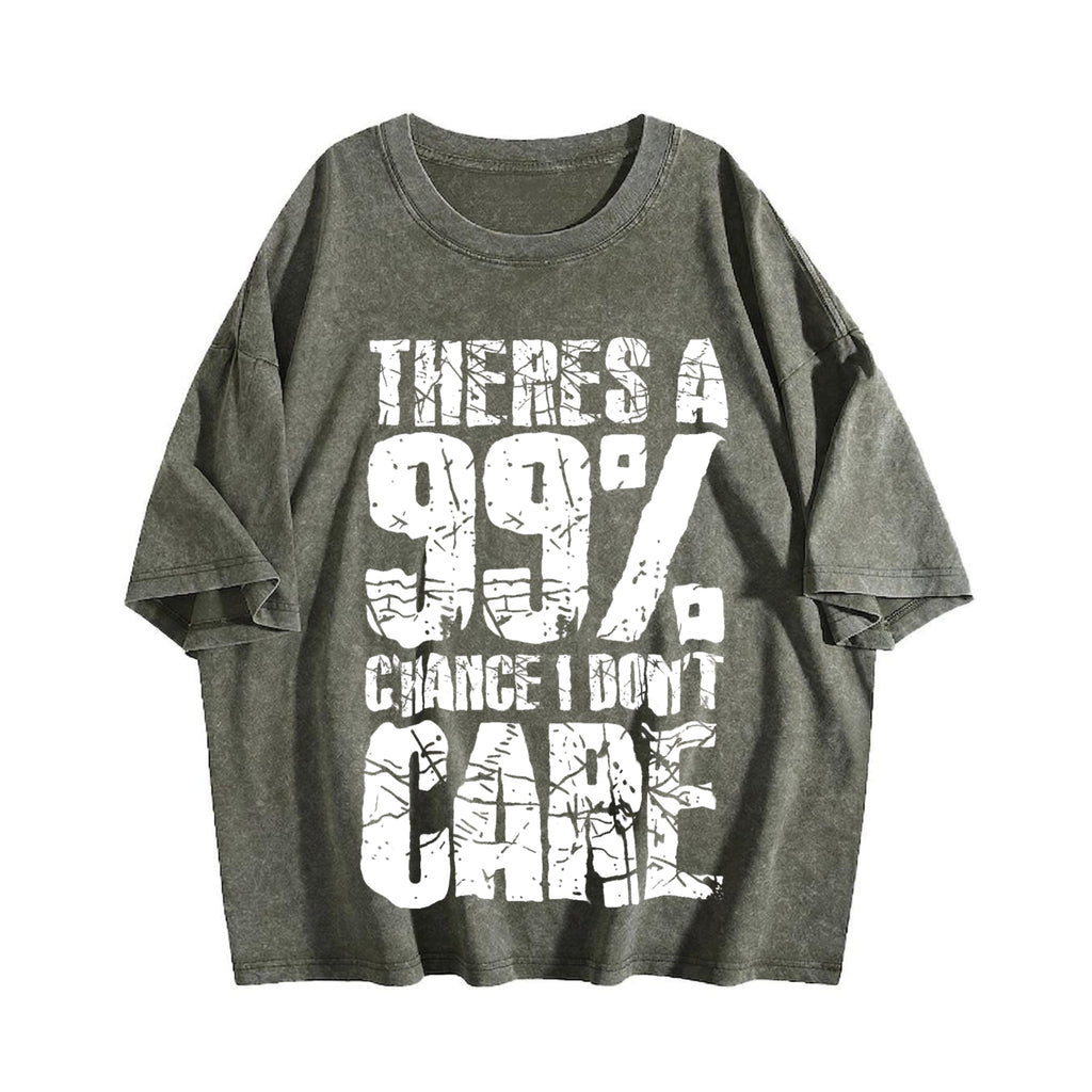 There's A 99 Chance I Don't Care Vintage Washed T-Shirt product image 4