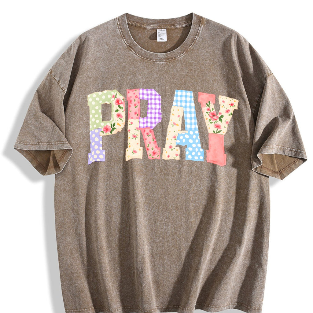 Pray Christian Vintage Washed T-Shirt product image 3