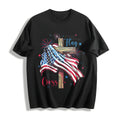 Stand For The Flag Kneel Cross Cotton T-Shirt product image 1
