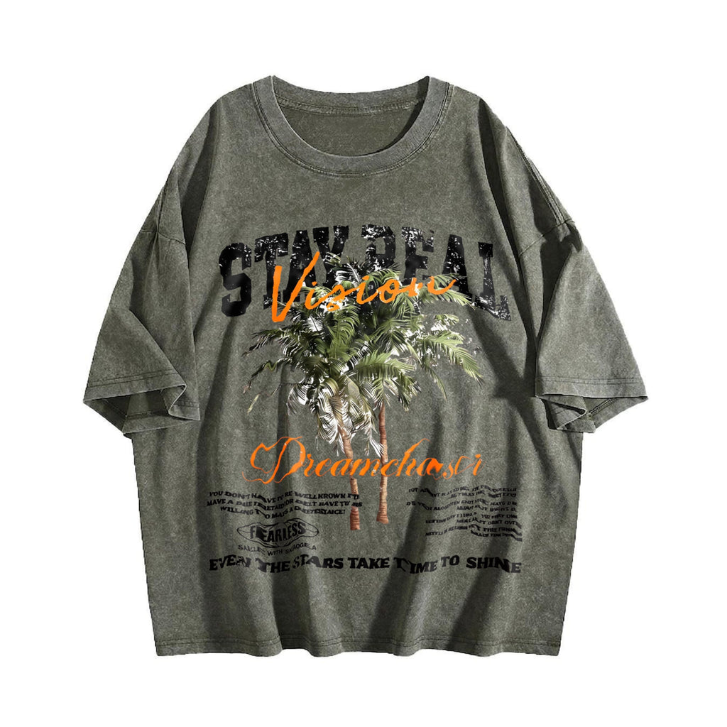 Stay Real Palm Tree Vintage Washed T-Shirt product image 4