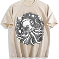 Octopus In Space Funny 90s Vintage Washed T-Shirt product image 1