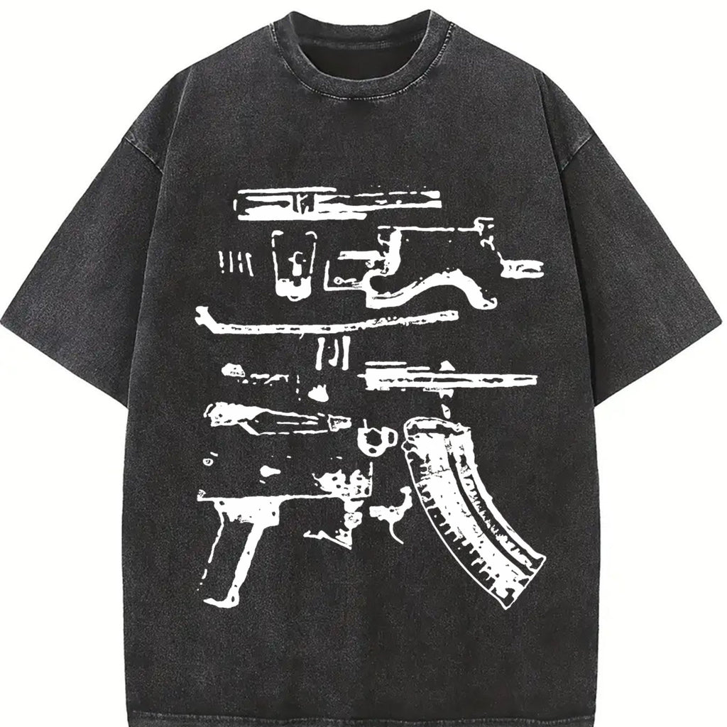 In Draco We Trust Gun Vintage Washed T-Shirt product image 2