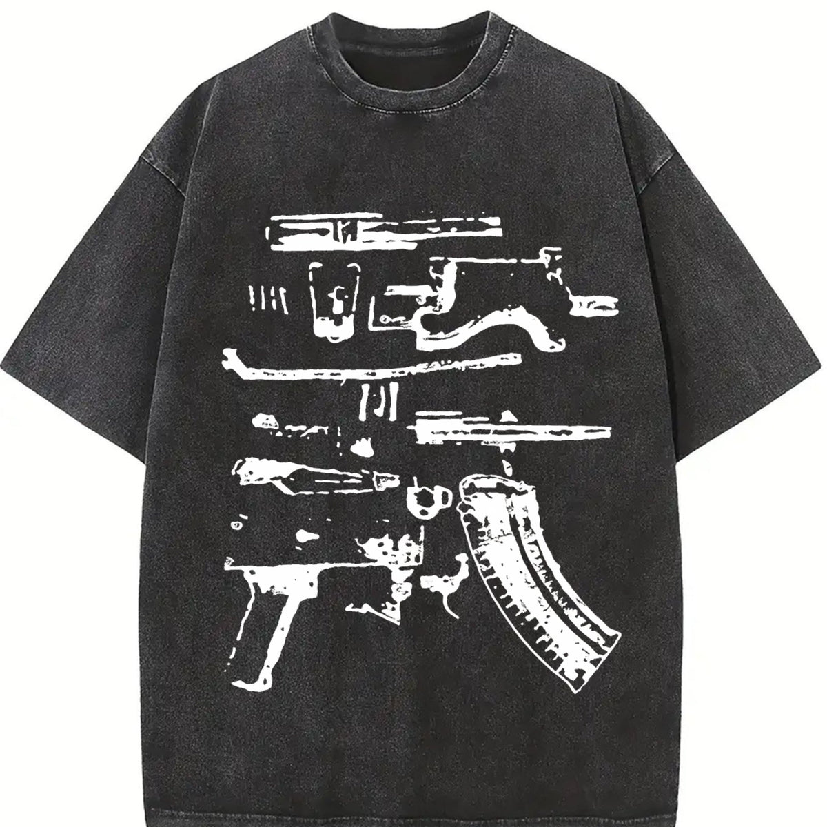 In Draco We Trust Gun Vintage Washed T-Shirt product image 2