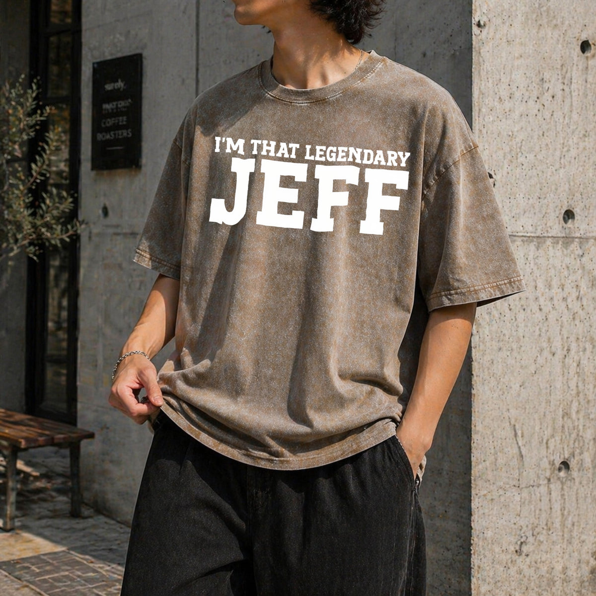 Jeff Personal Name First Funny Vintage Washed T-Shirt product image 10