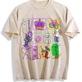 Mardi Gras Doodle Icons Vintage Washed T-Shirt product image 1