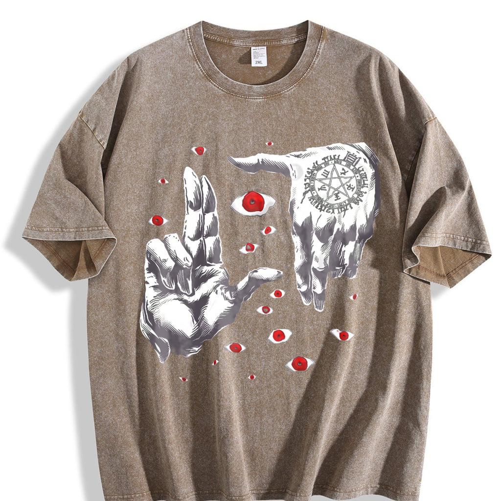 Occult Hand & Eye Vintage Washed T-Shirt product image 3