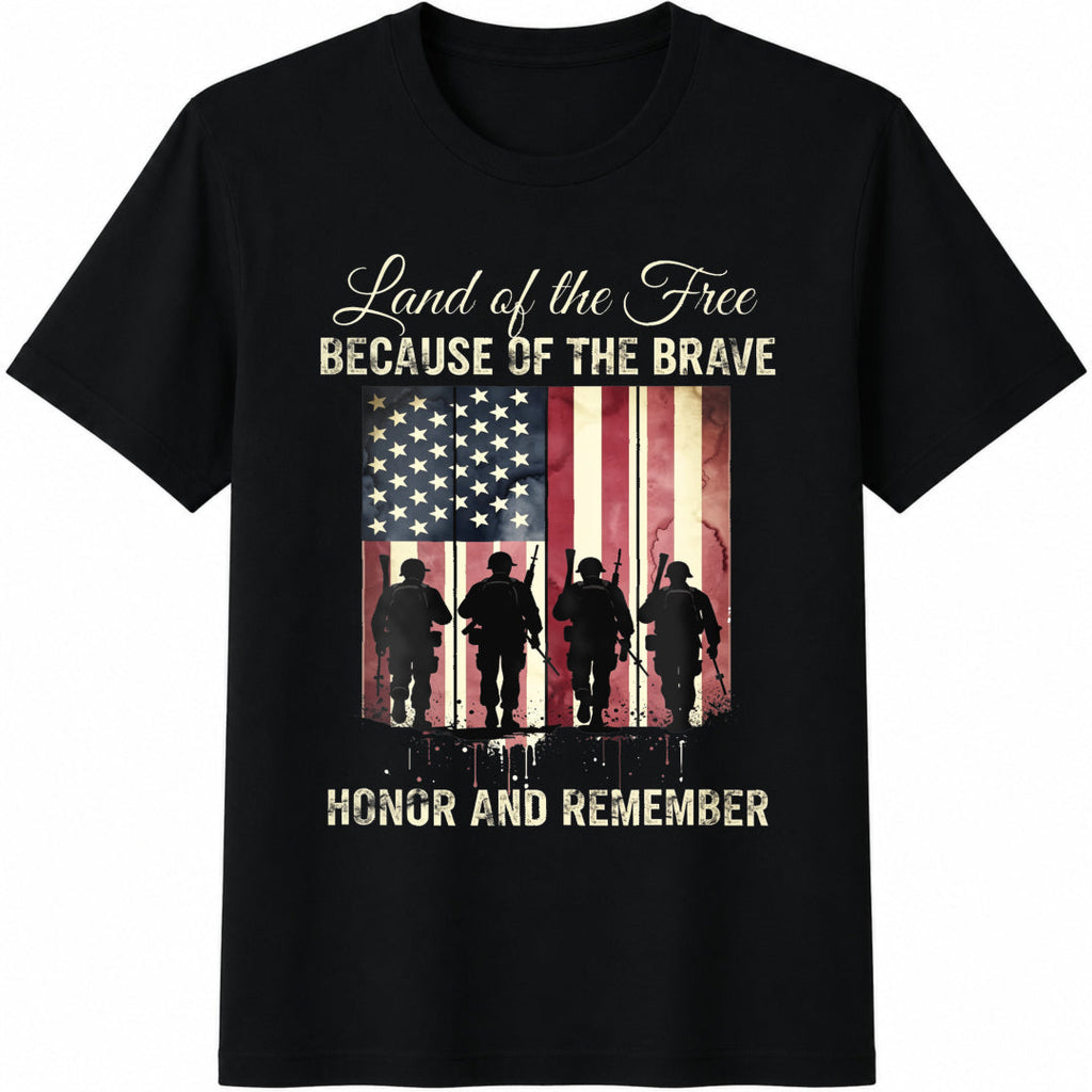 Land Of The Free Because Of Brave Cotton T-Shirt product image 1