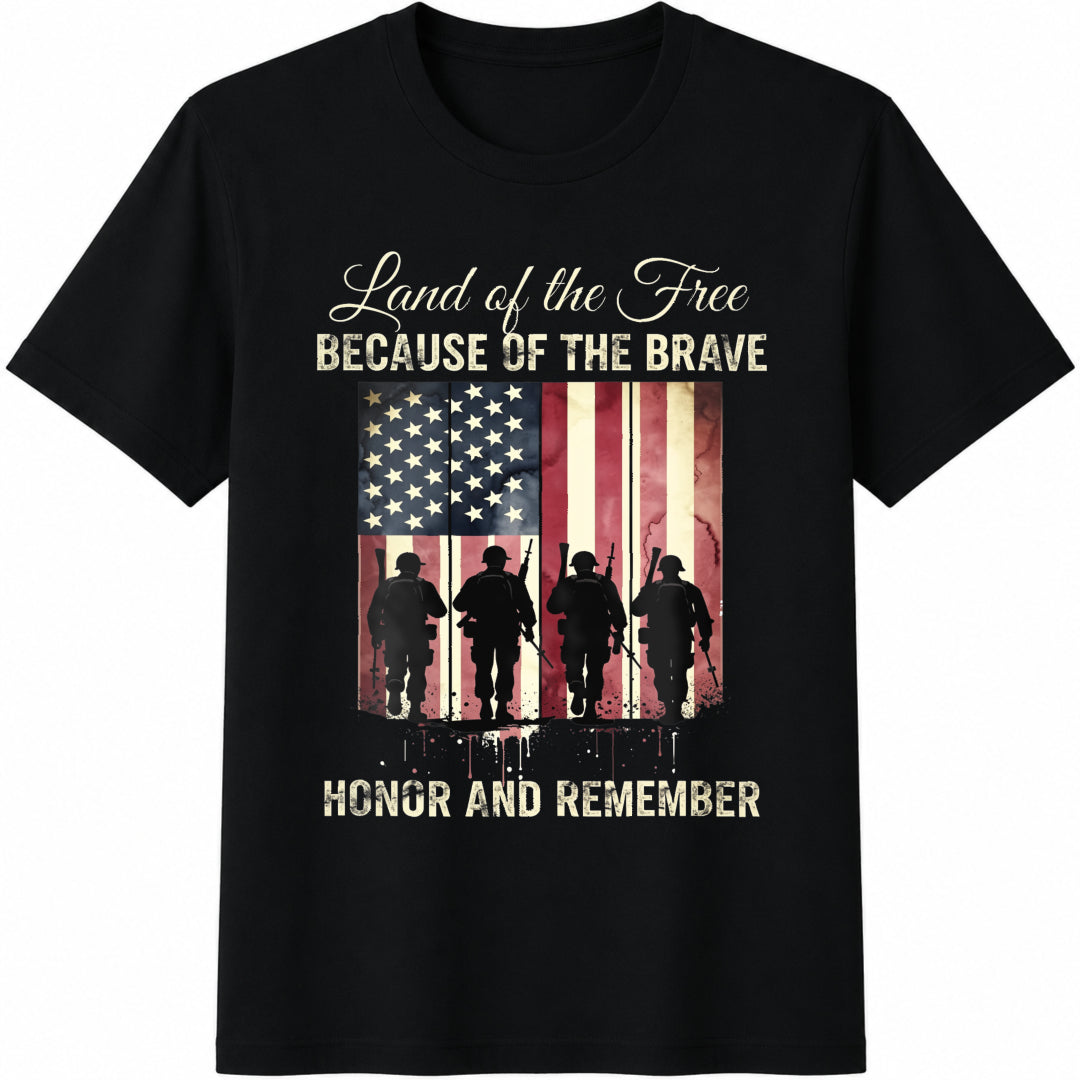Land Of The Free Because Of Brave Cotton T-Shirt product image 1
