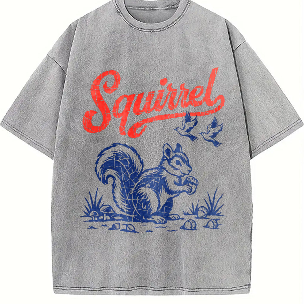 Squirrel Ringer Vintage Washed T-Shirt product image 5