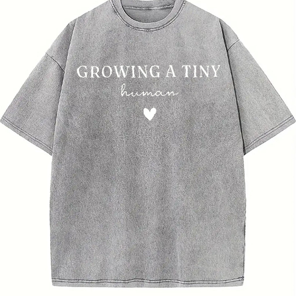 Growing A Tiny Human Soon To Be Mom Vintage Washed T-Shirt product image 5