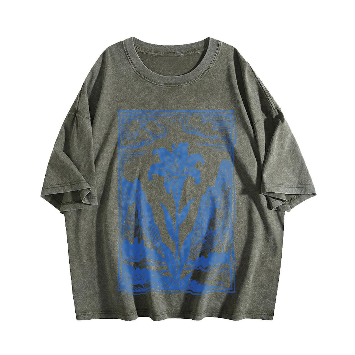 Lily Flower Vintage Washed T-Shirt product image 4