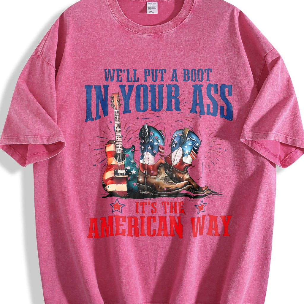 It's The American Way Cowboy Boot Guitar Vintage Washed product image 7
