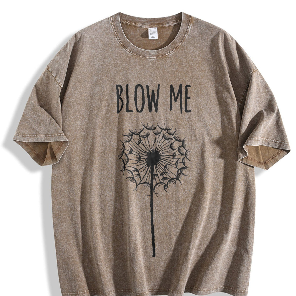 Funny Blow Me Dandelion Flower Puff Quote Vintage Washed product image 3
