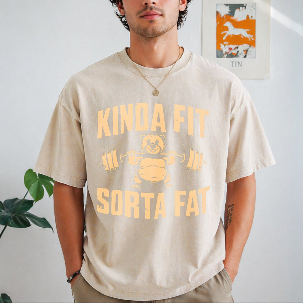 Funny Weightlifting Bear - Gym Vintage Washed T-Shirt product image 8
