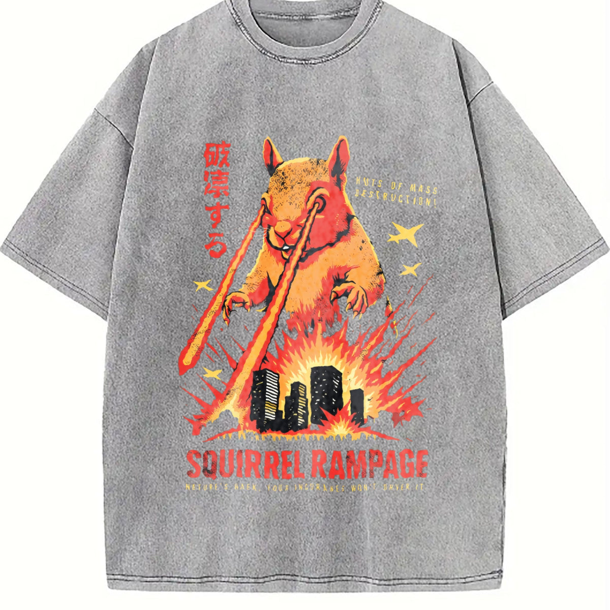 Squirrel Rampage : Horror Movie Vintage Washed T-Shirt product image 5