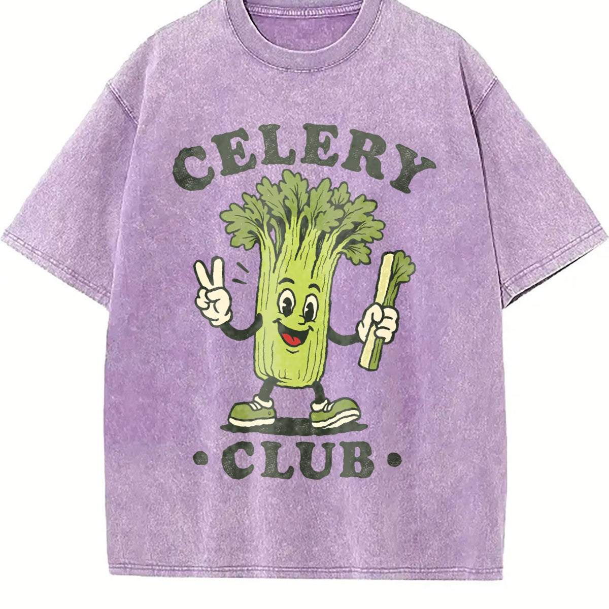 Celery Club Funny Veggie Lover Cartoon Vintage Washed product image 6