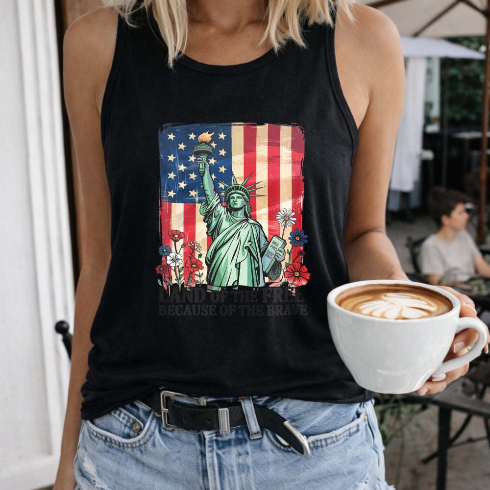 Land Of The Free Because Of The Brave Women's Tank Top