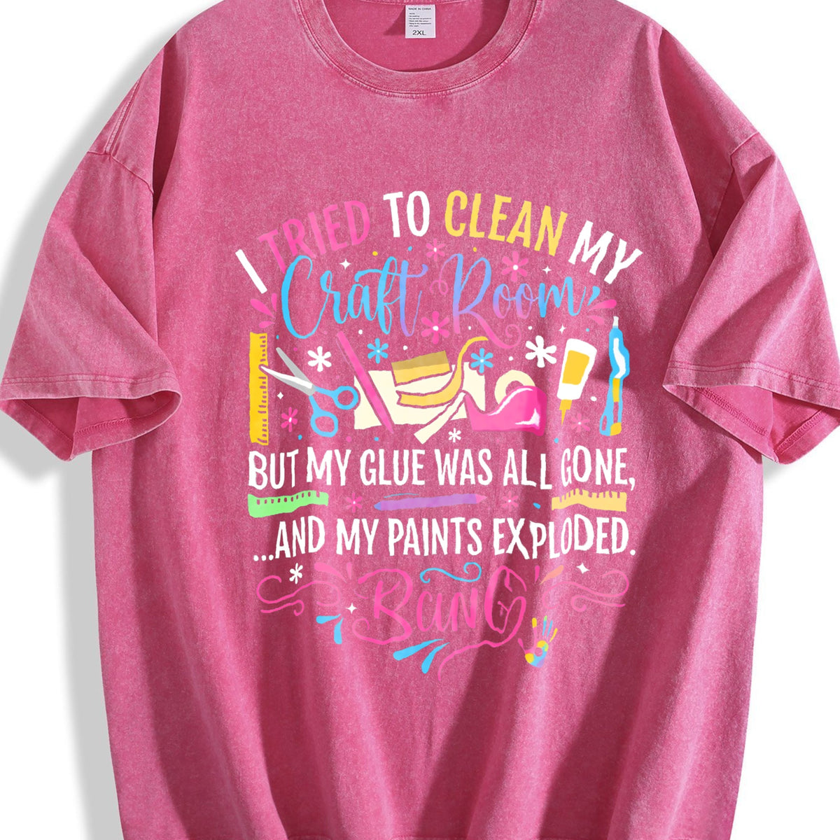 Craft Chaos Queen Vintage Washed T-Shirt product image 7